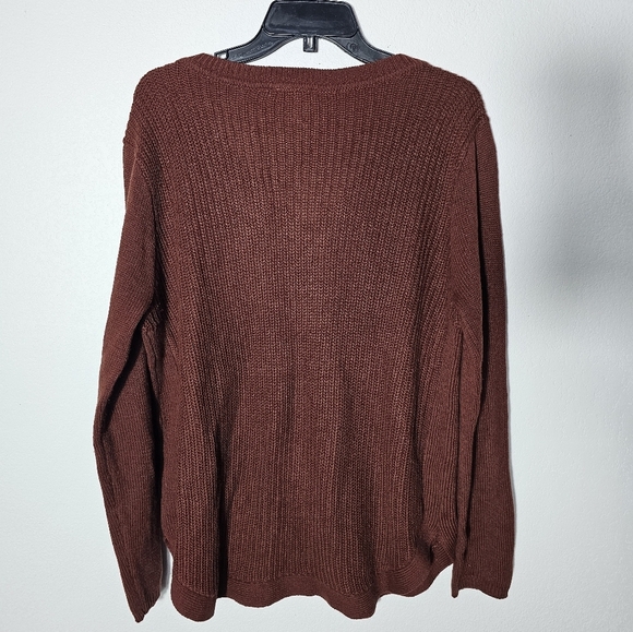 RD Style Women's V-Neck Sweater In Rust Size XXL NWOT - Picture 4 of 6